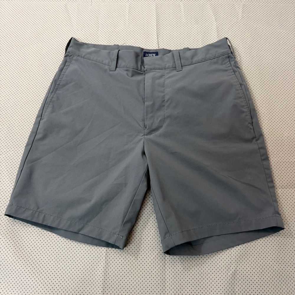 J.Crew Tech Shorts Men 28 Gray 7" Inseam Performance Golf Activewear Stretch EUC